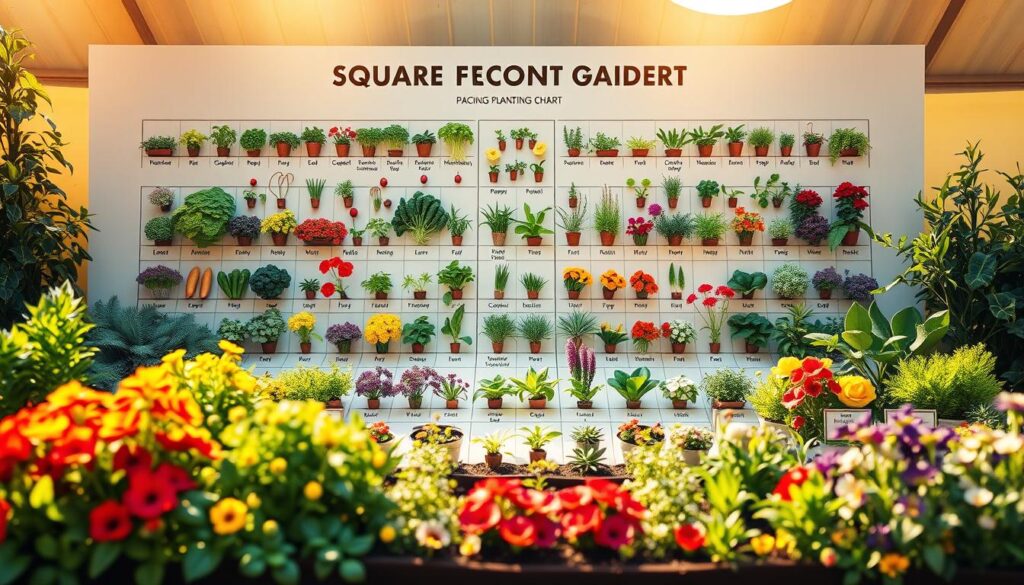 square foot garden planting chart