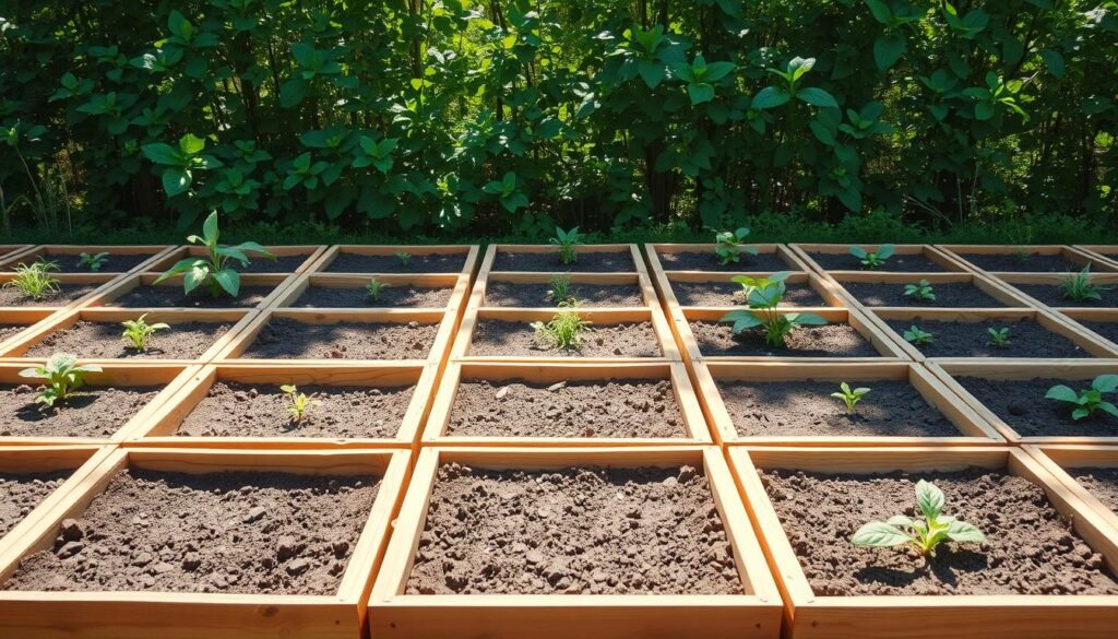 square-foot gardening grid