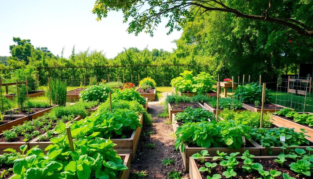 square-foot gardening layout
