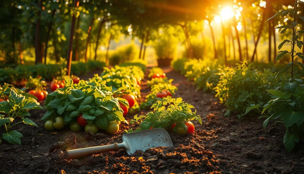 sunlight for vegetable garden