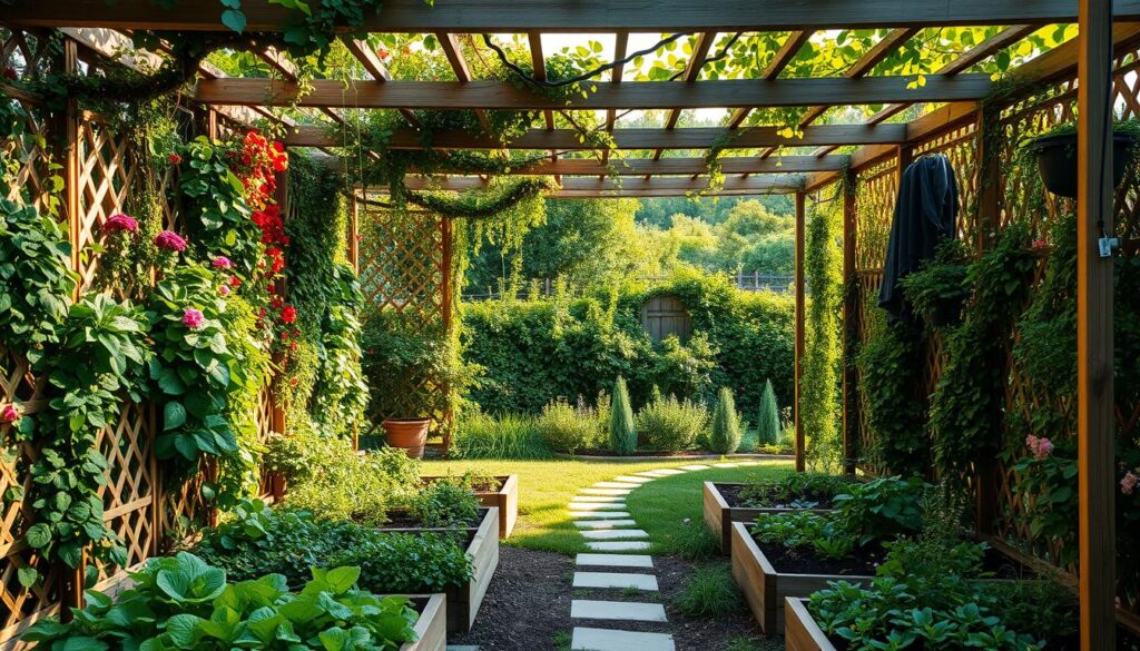trellises for vertical gardening