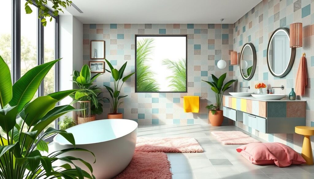 vibrant bathroom decor