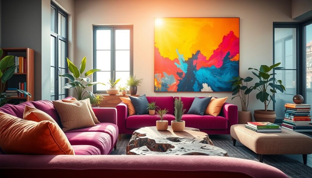 vibrant color and texture home decor