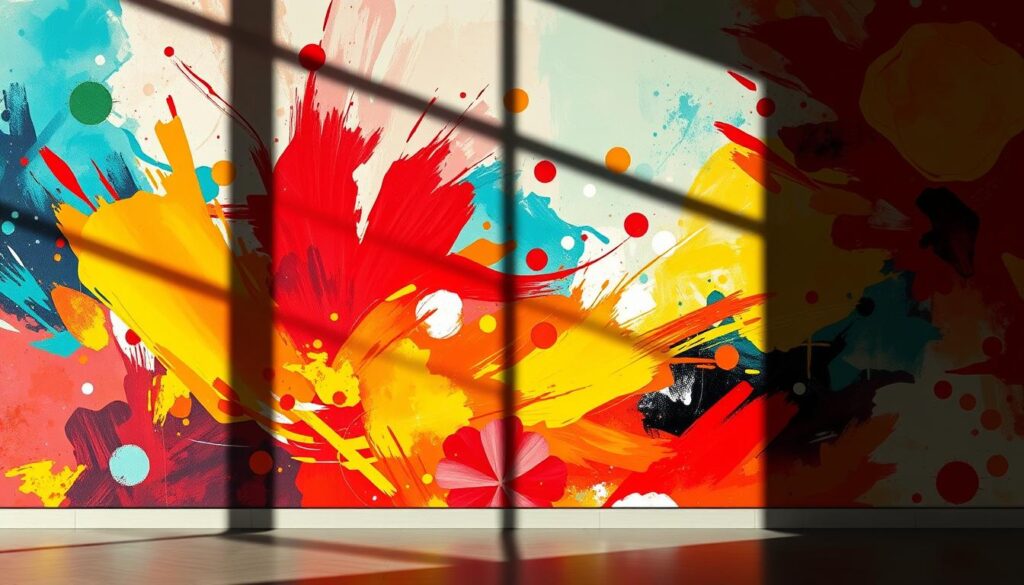 vibrant wall art for happiness