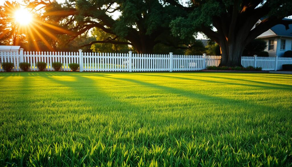 well-maintained lawn