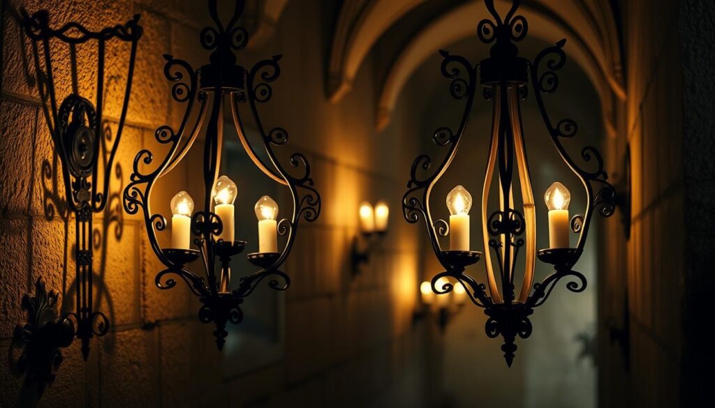 wrought iron sconces