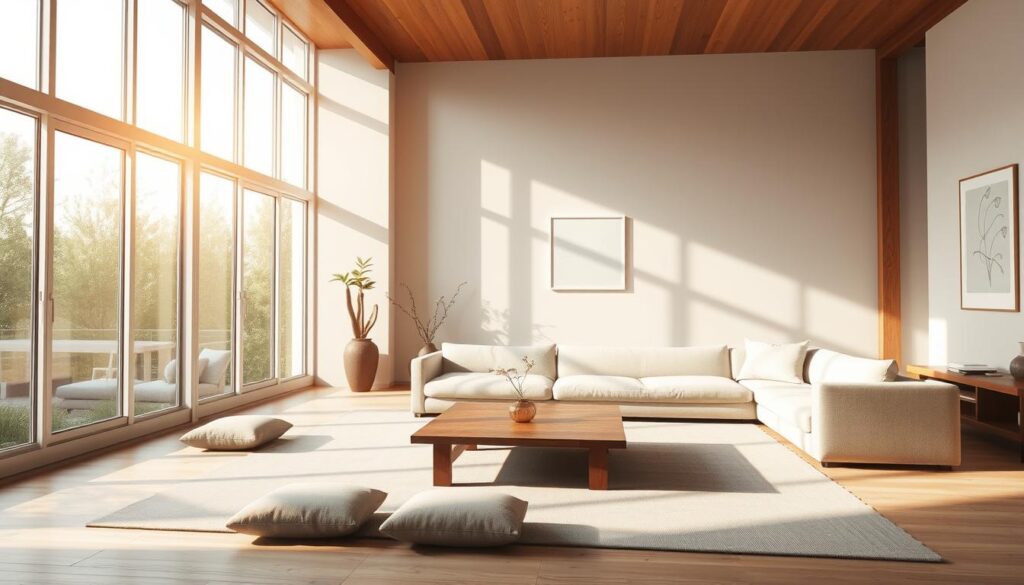 zen design living room layout