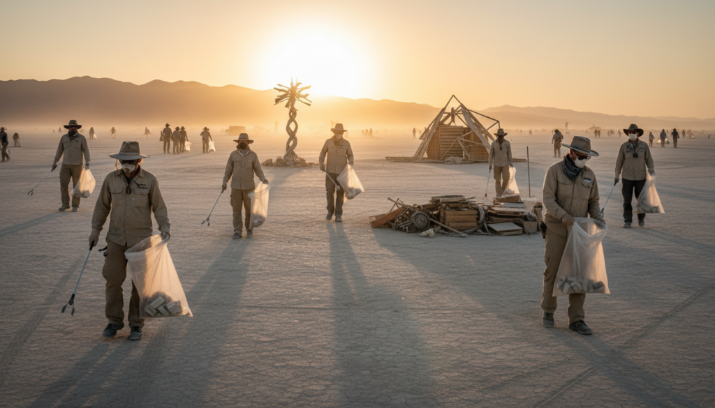 burning man cleanup