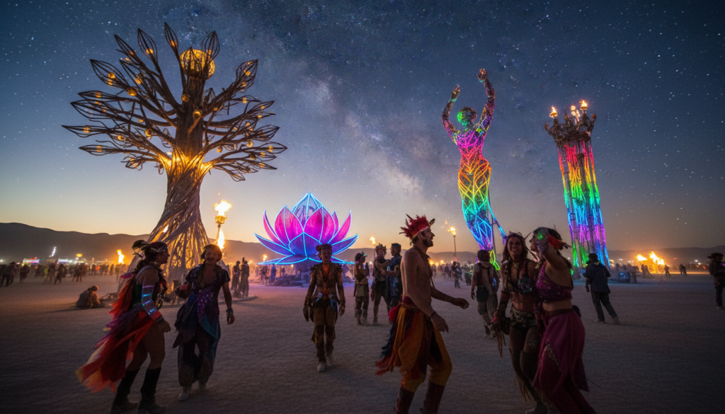 burning man week desert black rock city art