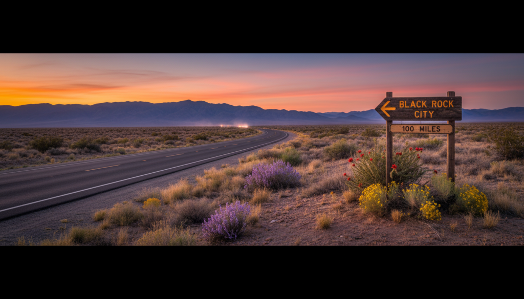 distance from reno to black rock city