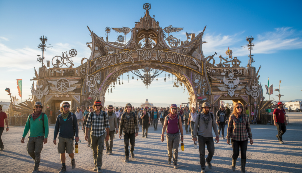 gate entry black rock city