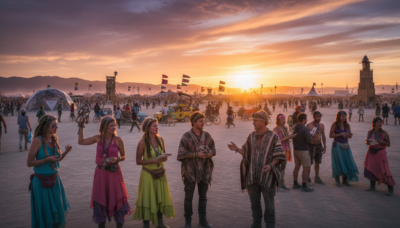 how many people attend burning man