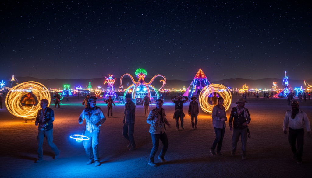 night black rock city