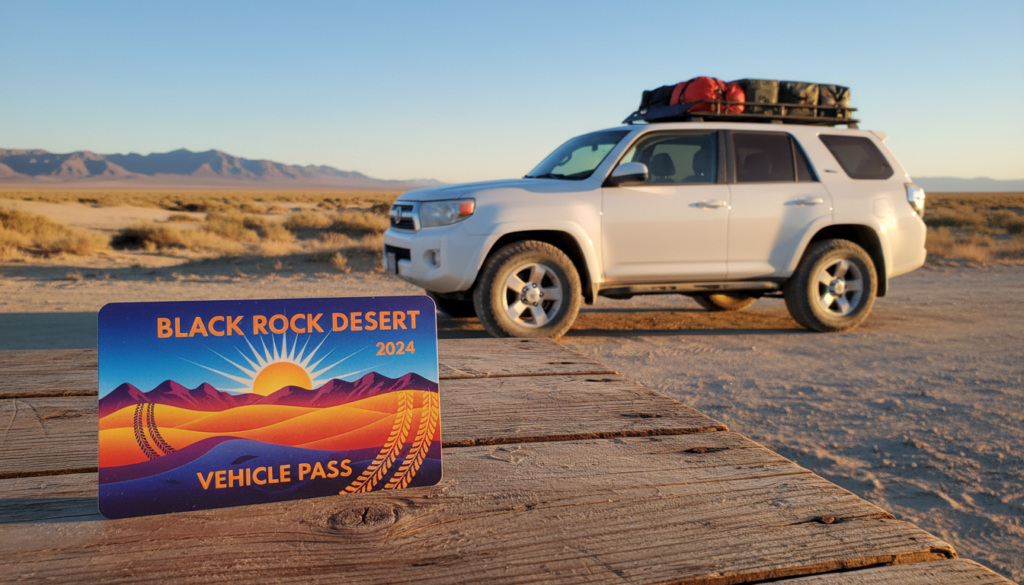 vehicle pass black rock