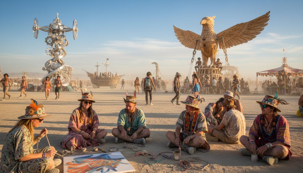 what do people do at burning man