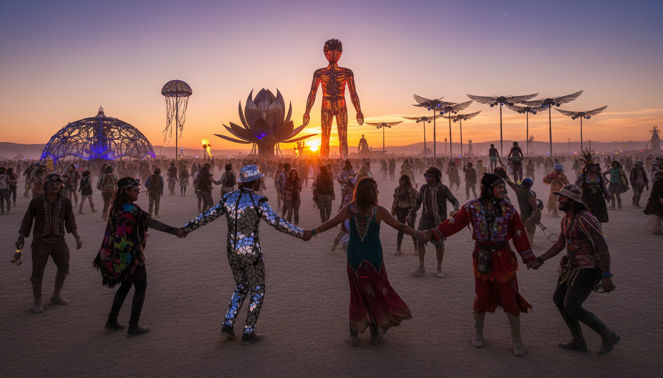 what happens at burning man