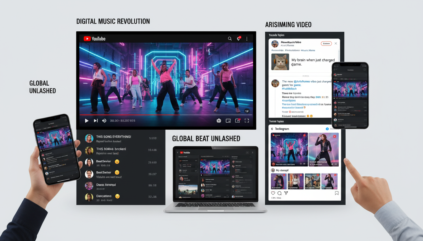 Social media engagement with music videos across platforms