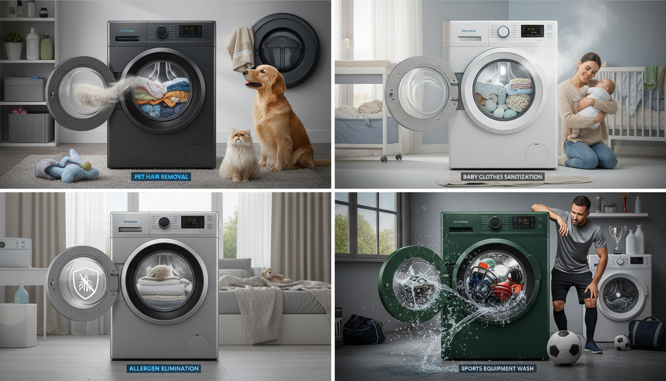 specialized washing machine features for different needs