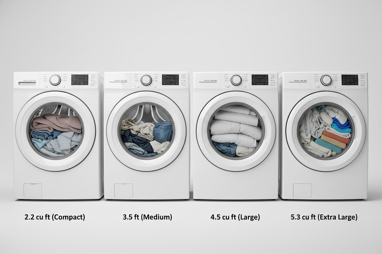 washing machine capacity comparison guide