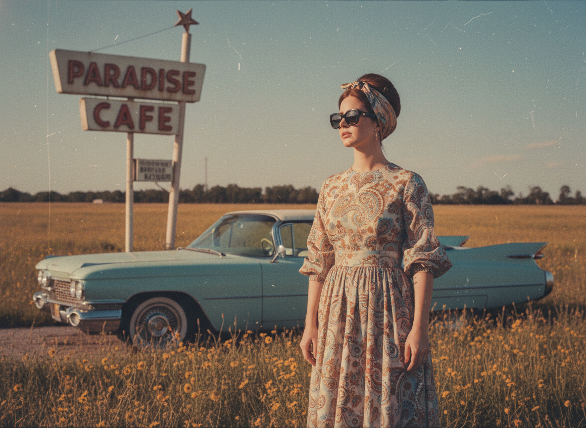 Lana Del Rey Video Games music video showing nostalgic vintage aesthetics