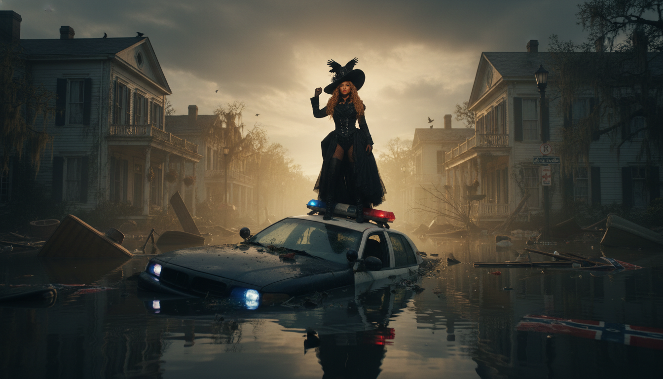 Beyoncé Formation music video showing powerful imagery from New Orleans