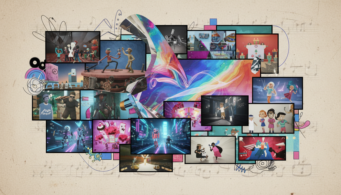 Animated and experimental music video techniques showcase