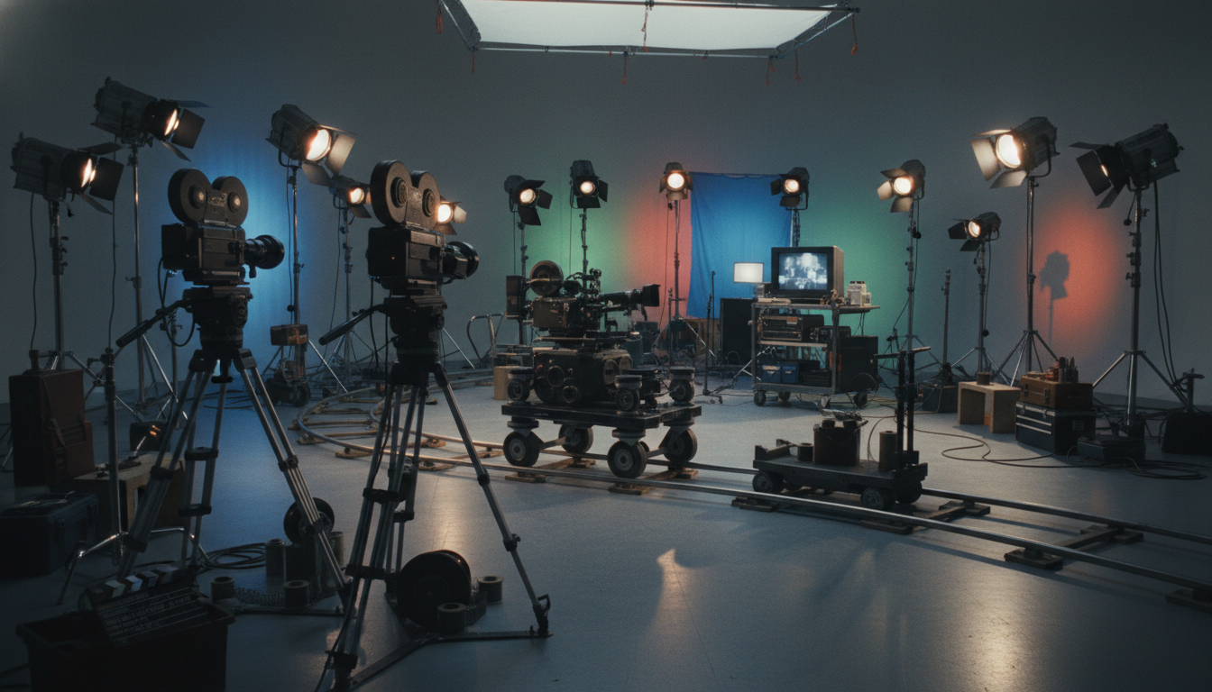Professional cinematography equipment from the 1990s music video era