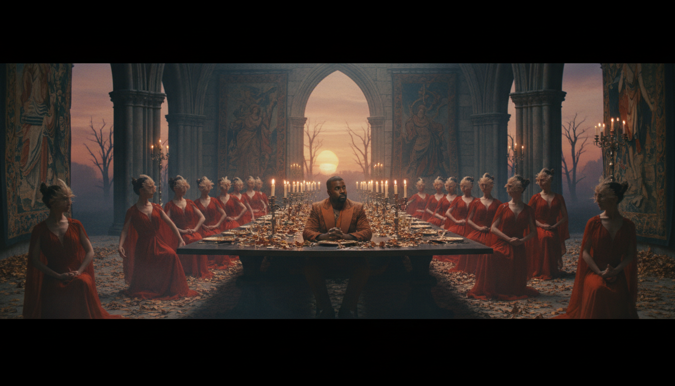 Kanye West Runaway short film showing surreal and artistic cinematography