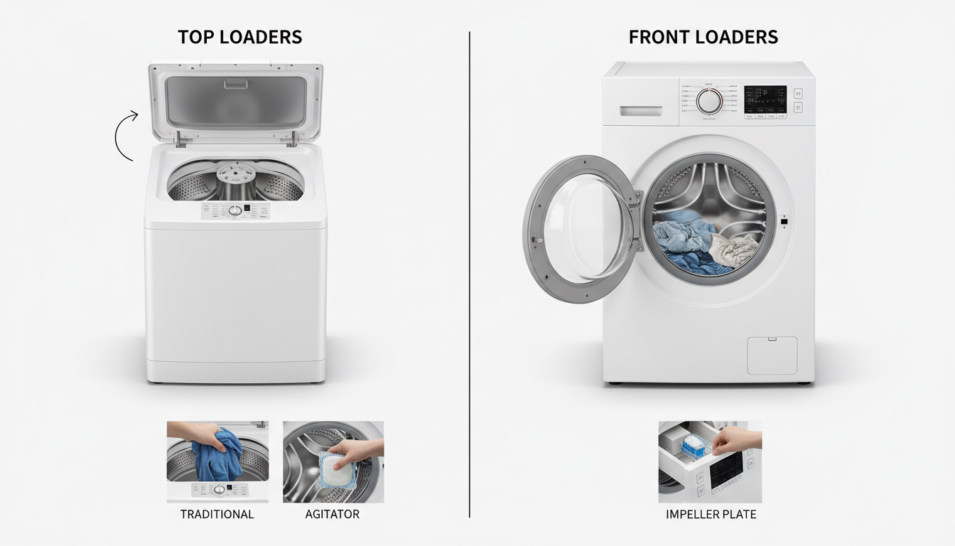 washing machine features side by side comparison
