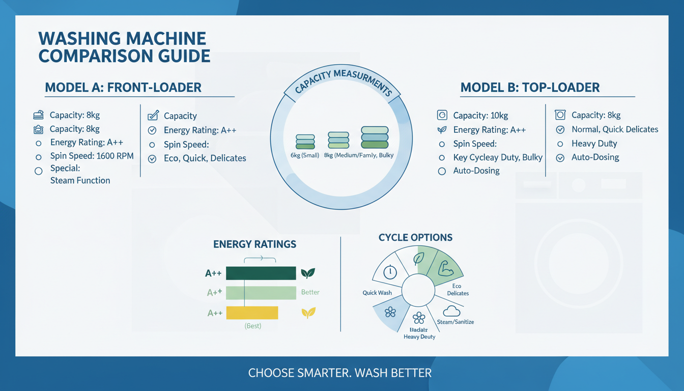 washing machine buying guide features comparison