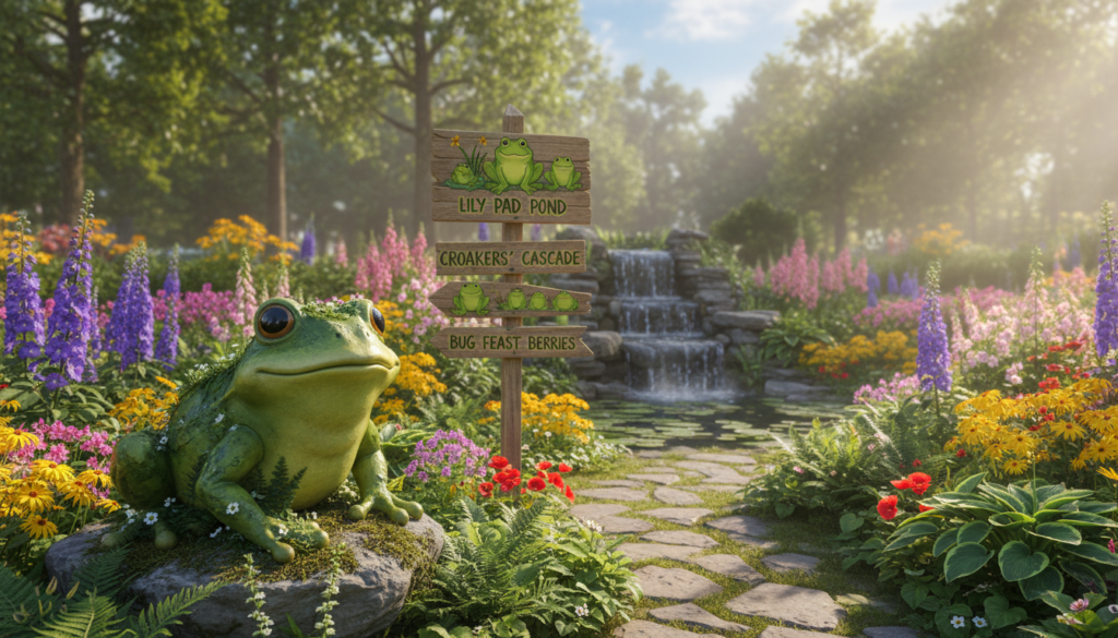 frog garden accents
