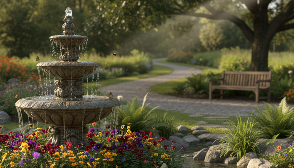 garden fountain