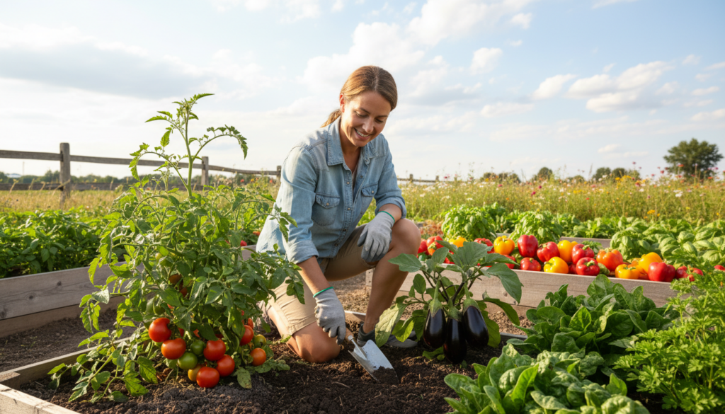 growing vegetables at home