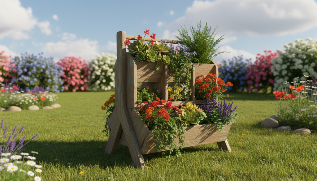 magazine rack planter