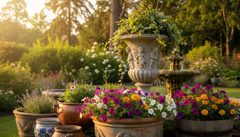planters and urns