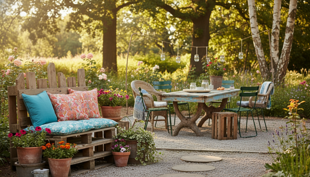 repurposed garden seating