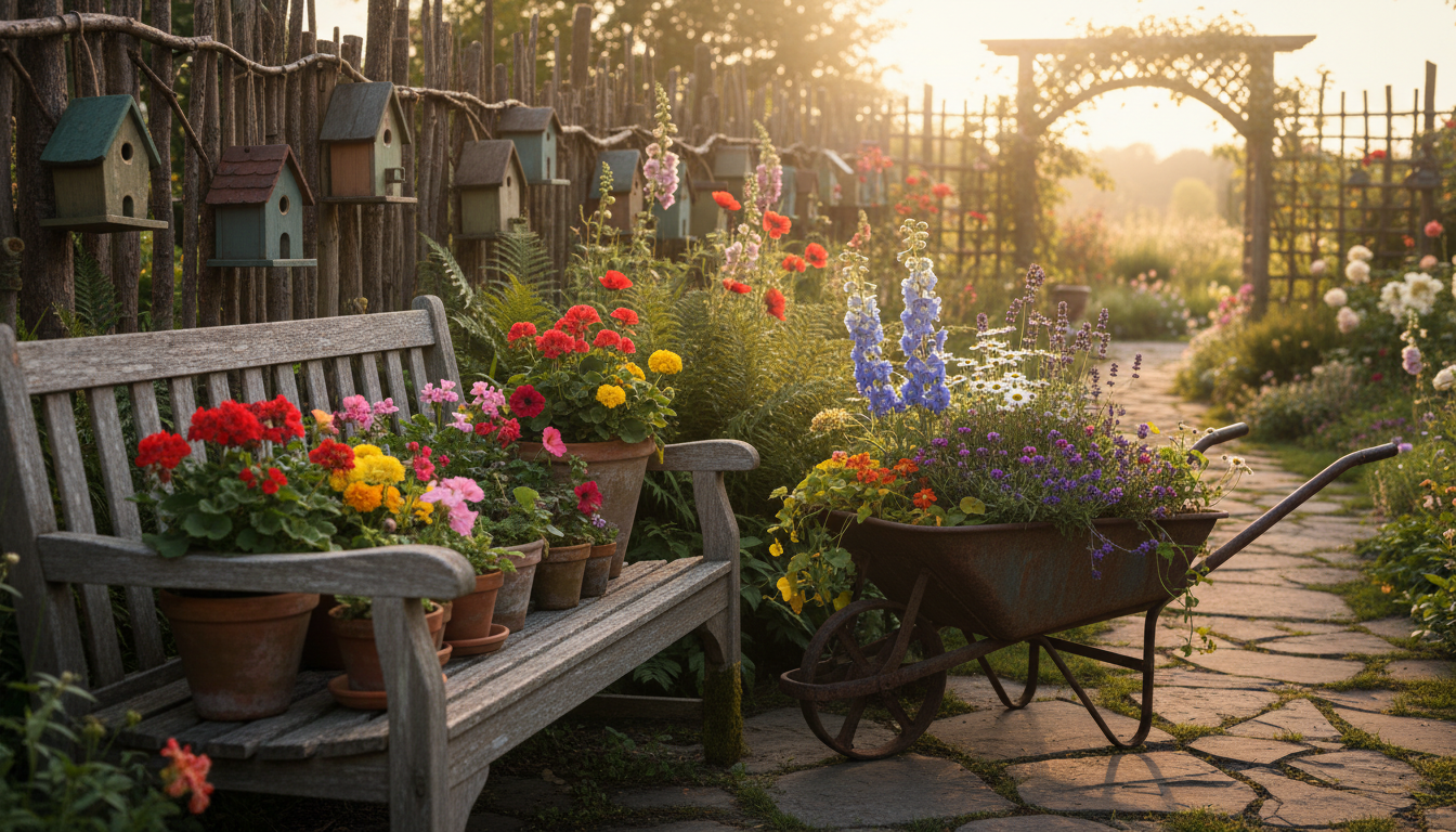 rustic garden decor,