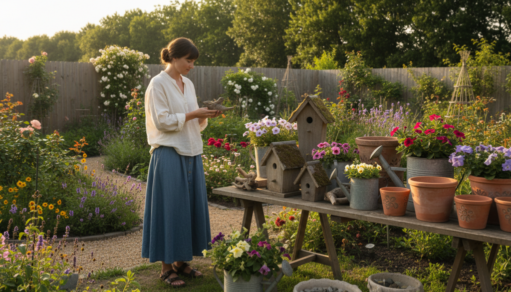 selecting unique pieces rustic garden decor