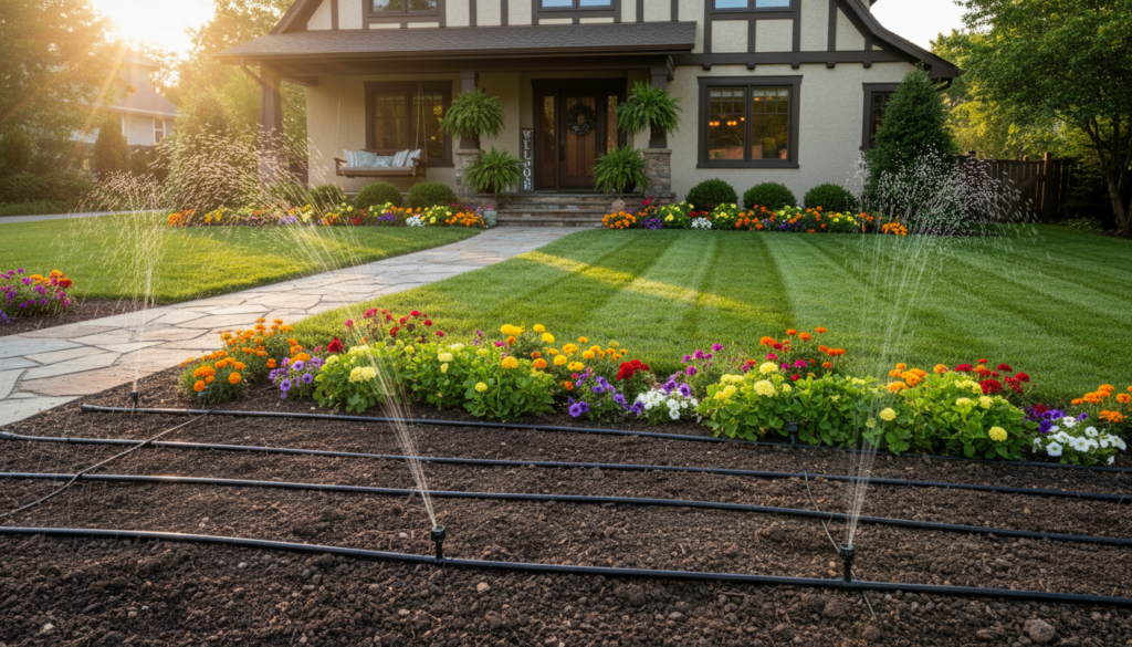 soil and irrigation front yard