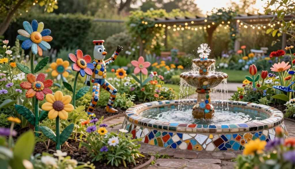 whimsical garden art