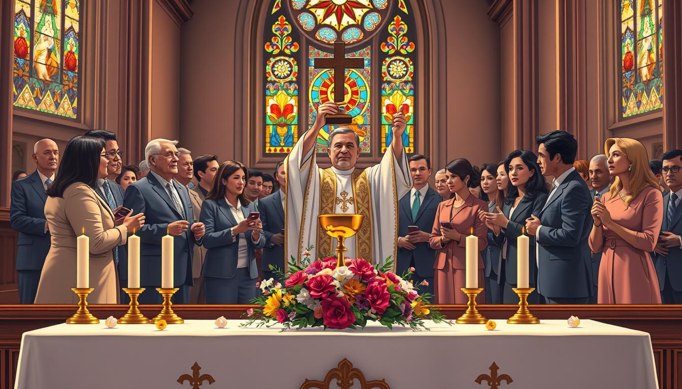 when do you bring up gifts in catholic mass